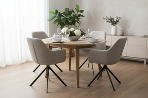 HelloChair HC29 Mijs eetkamerstoel Sneak Linen spinpoot zwart