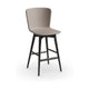 Midj Calla L TS barkruk H71 leder Pelle Ash Grey onderstel zwart