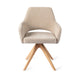 Jesper Home x HelloChair Yanai eetkamerstoel Canvas Cloud revolve oak natural