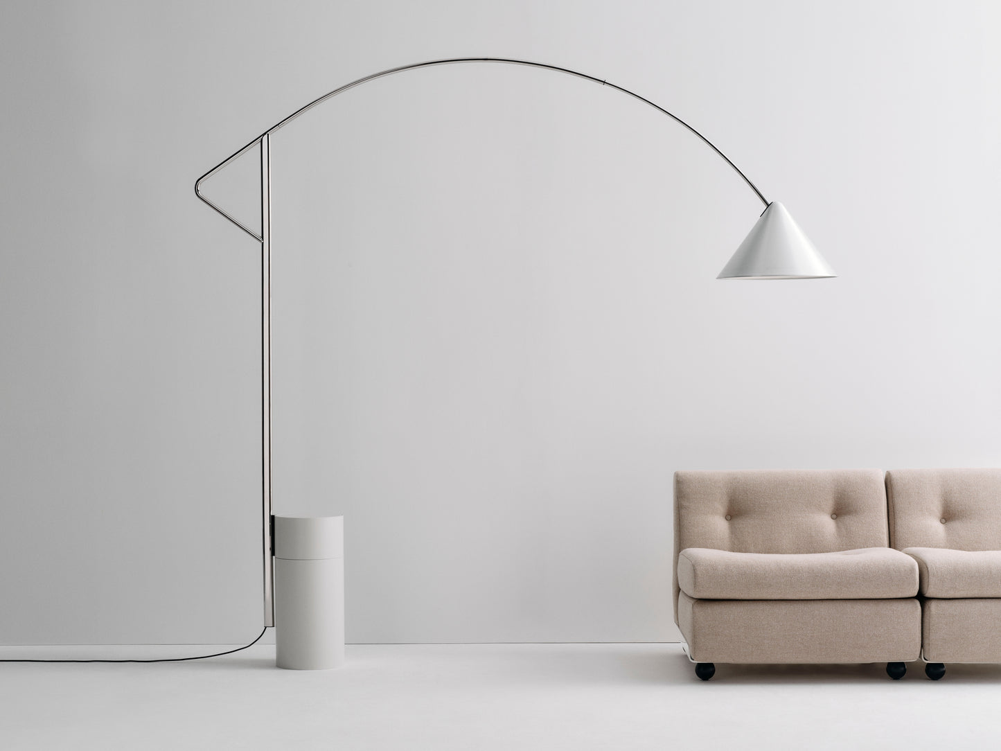 HAY Compass vloerlamp Brushed Aluminium