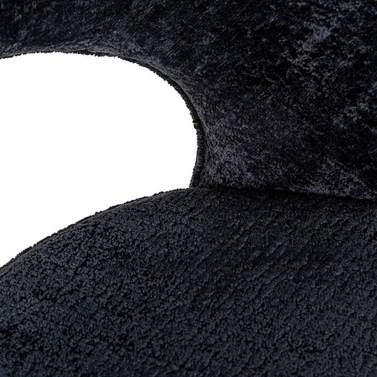 Richmond Savoy barkruk H82 chenille Black
