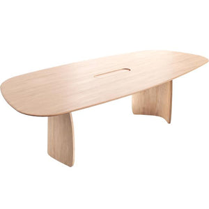 Mobitec Dolmen T0210 eettafel organic met uitsparing 300x120 cm mat gelakt eiken