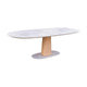 Bree's New World StorQ eettafel superellips 240x120 cm HPL Sand Stone/eiken white