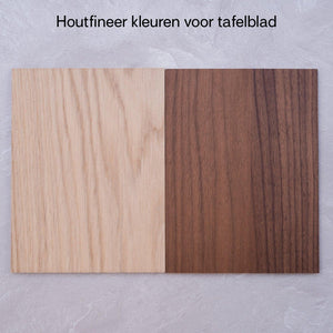 Bree's New World StorQ eettafel superellips 240x120 cm HPL Sand Stone/eiken white