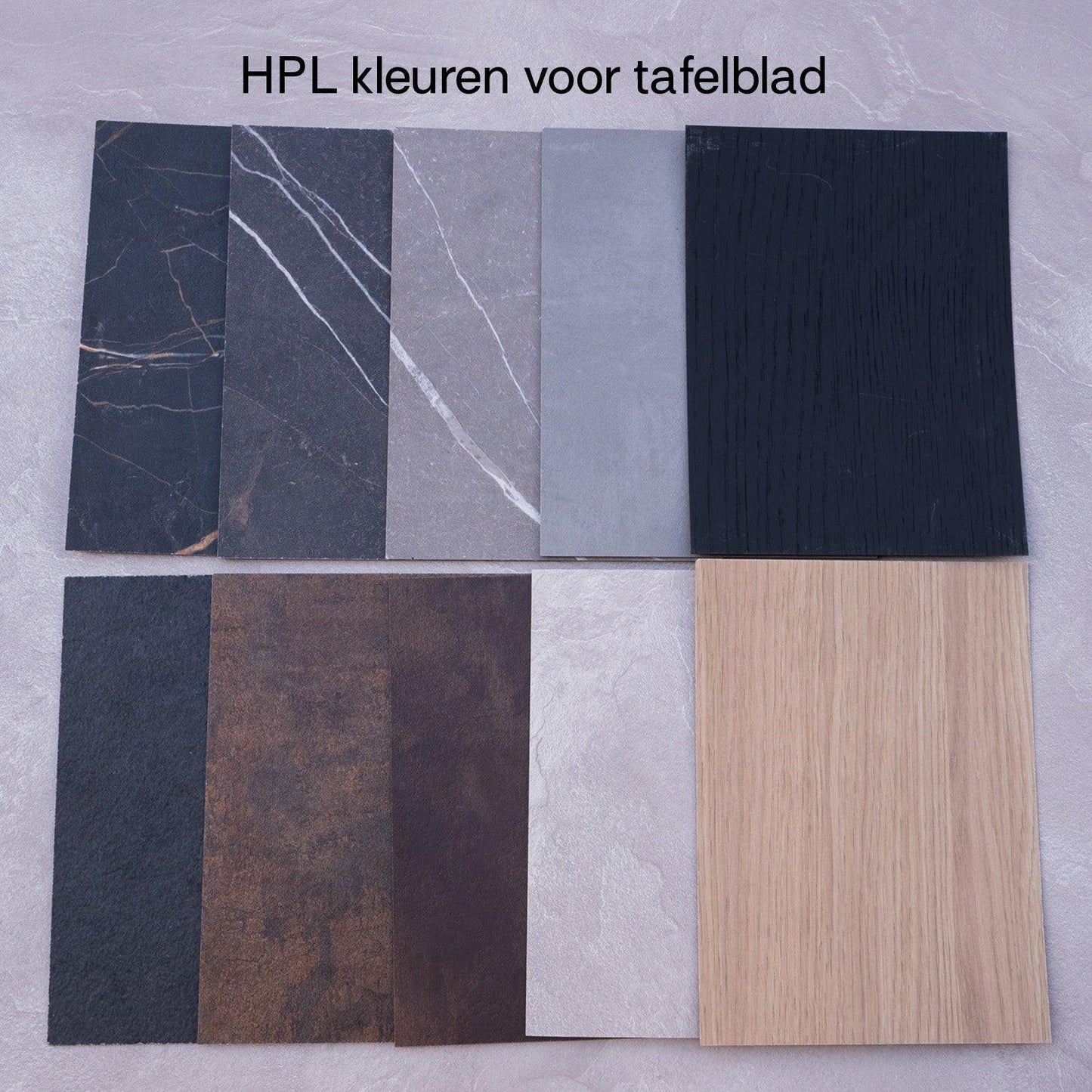 Bree's New World StorQ eettafel superellips 240x120 cm HPL Sand Stone/eiken white