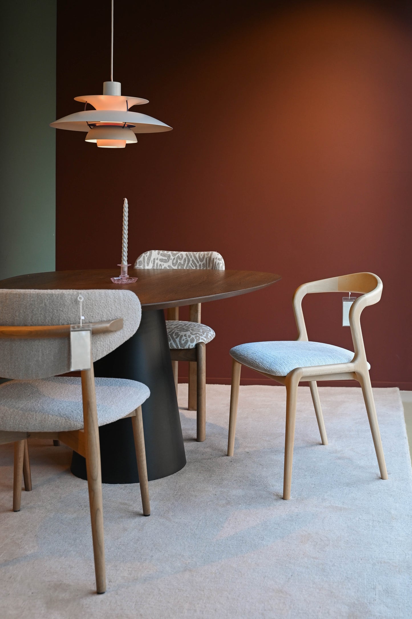 HelloChair HC116 Esby zonder arm Venezia Beige natural beuken