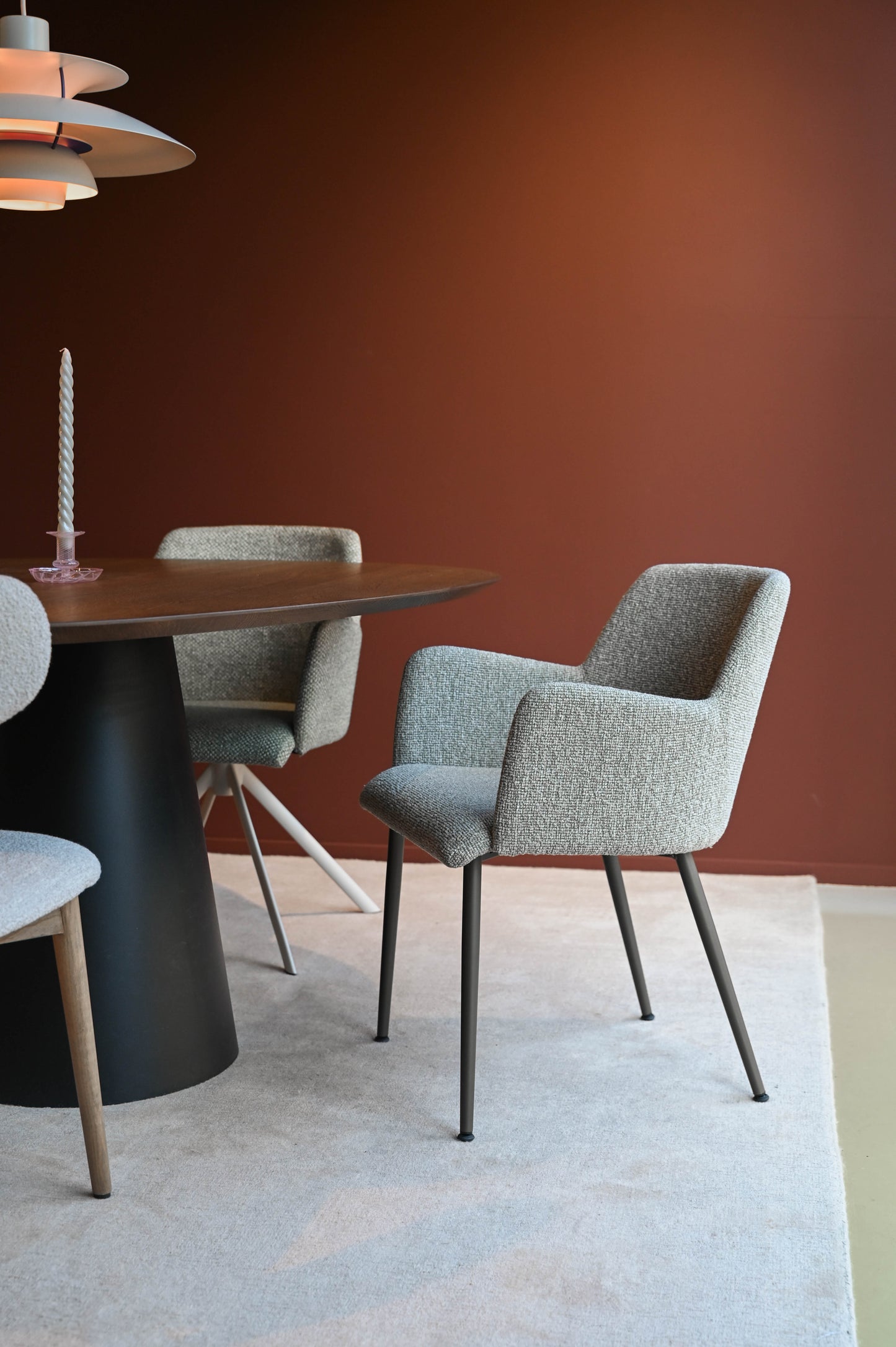 HelloChair HC119 Lysa eetkamerstoel Lodge Sand vierpoot zwart
