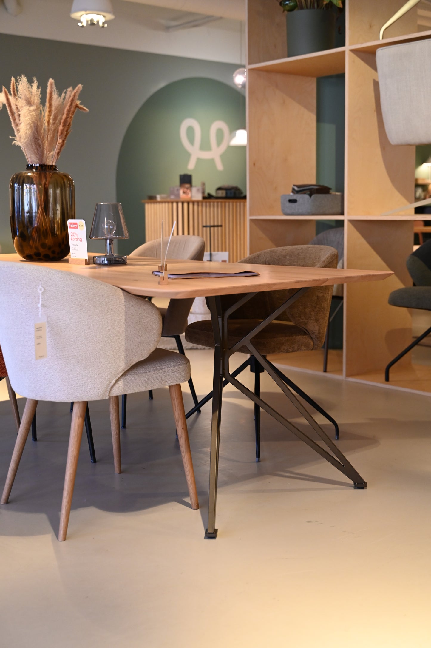 HelloTable Farfalla eettafel Deens Ovaal 220x100 cm eiken Castagne/Zwart