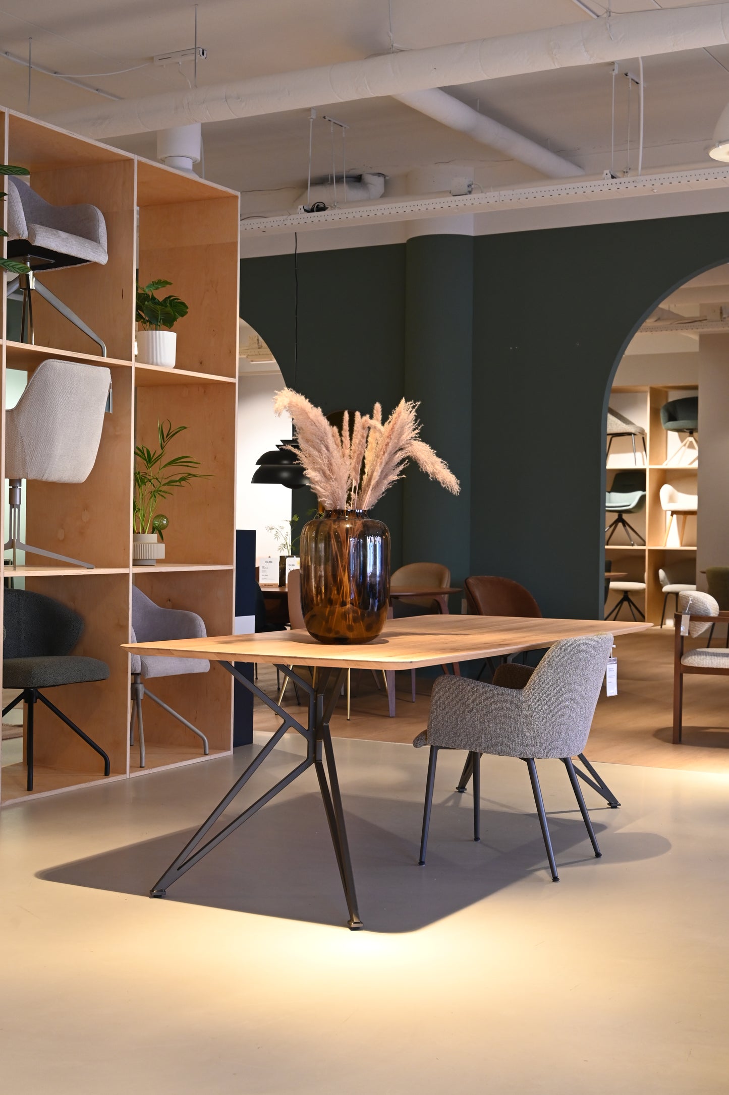 HelloTable Farfalla eettafel Rechthoek grote radius 220x100 cm eiken Naturel/Anodic Brown