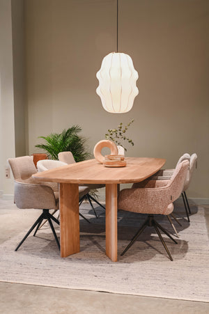 HelloTable Turtle eettafel Deens ovaal 300x110 cm noten Naturel