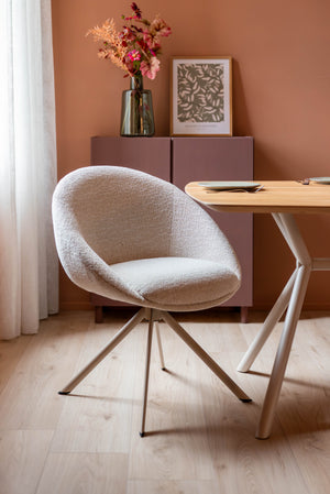 HelloChair HC18 Silven eetkamerstoel spinpoot beige Amber Natural