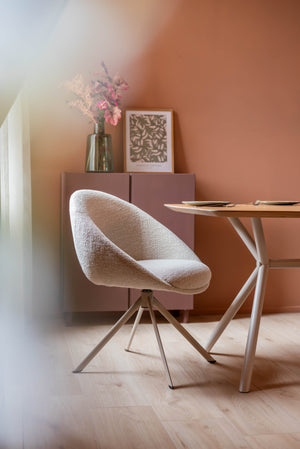 HelloChair HC18 Silven eetkamerstoel spinpoot beige Amber Natural