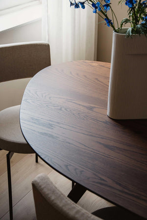 HelloTable Novum 30 eettafel organisch 250x120 cm eiken Dark Stained