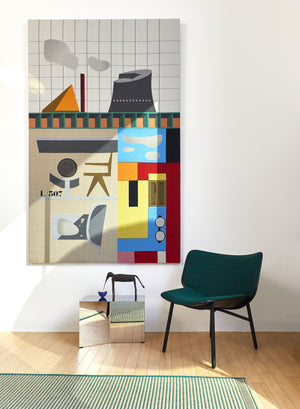 HAY Tapis vloerkleed 140x200 cm Black and Green