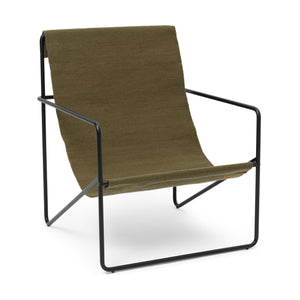 Ferm Living Desert loungestoel Olive/Black