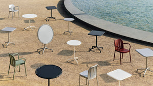 HAY Deville tuintafel Ø80 cm Silver Grey