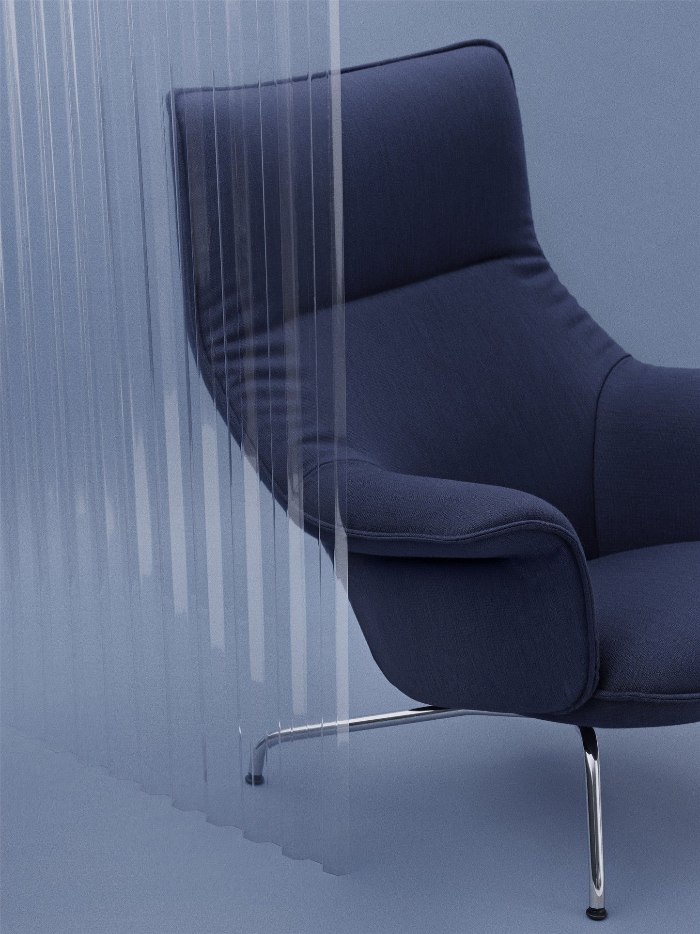 Muuto Doze high fauteuil Balder 782 vierpoot chrome