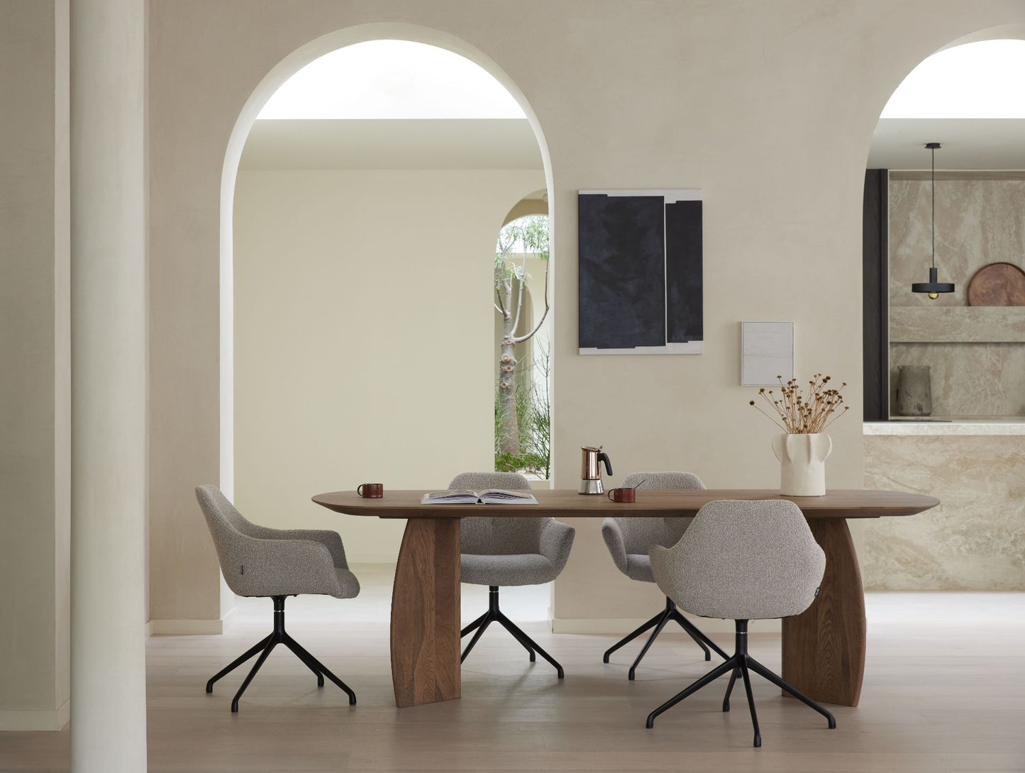 Dyyk Donato eettafel Eiken Tabacco Light 200x100 cm