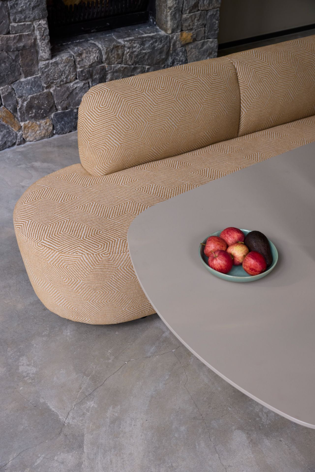 Dyyk Supermoon eetkamerbank hoekopstelling Be Cotton Almond