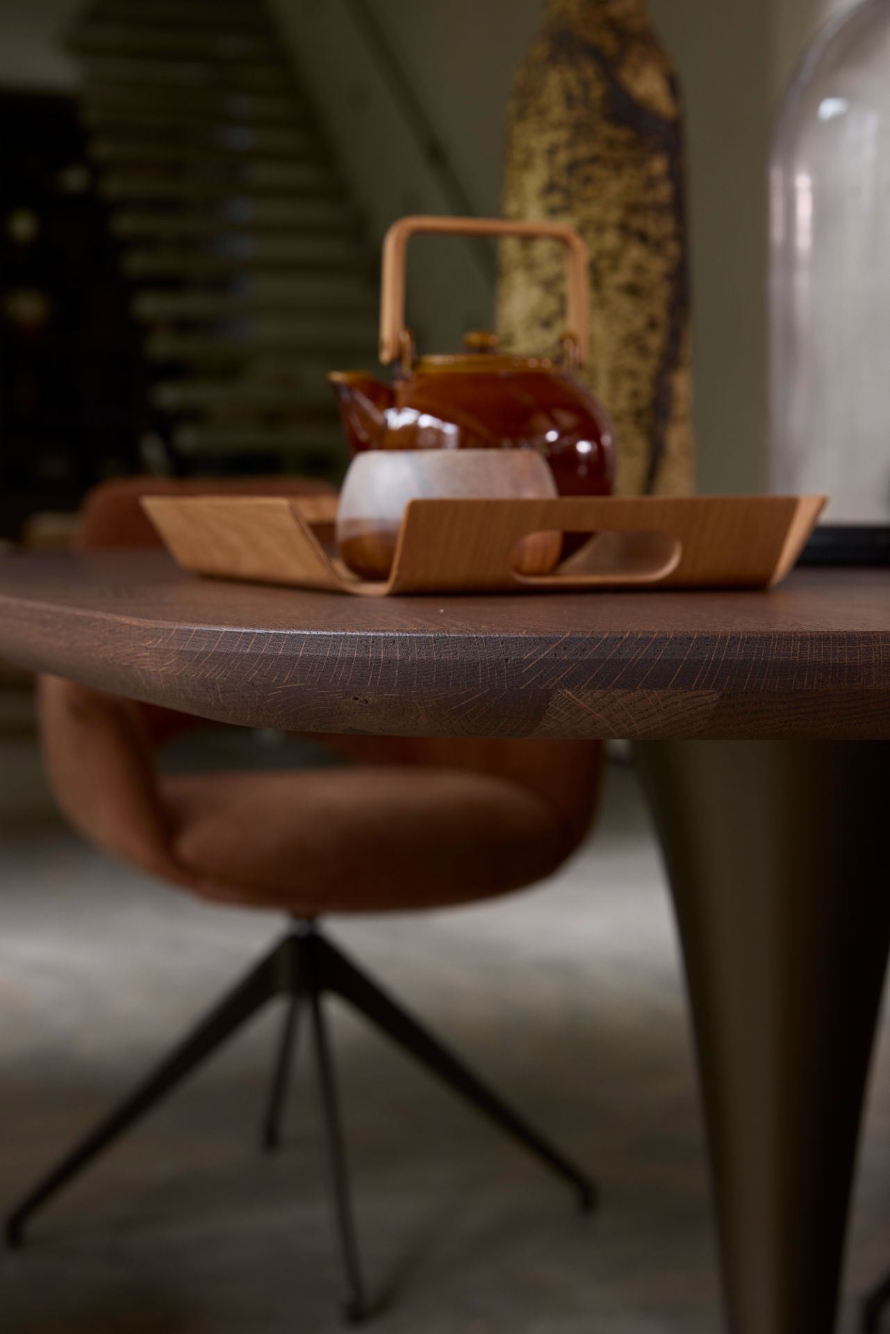 Dyyk Riva eettafel Eiken Tabacco Dark 160x100 cm