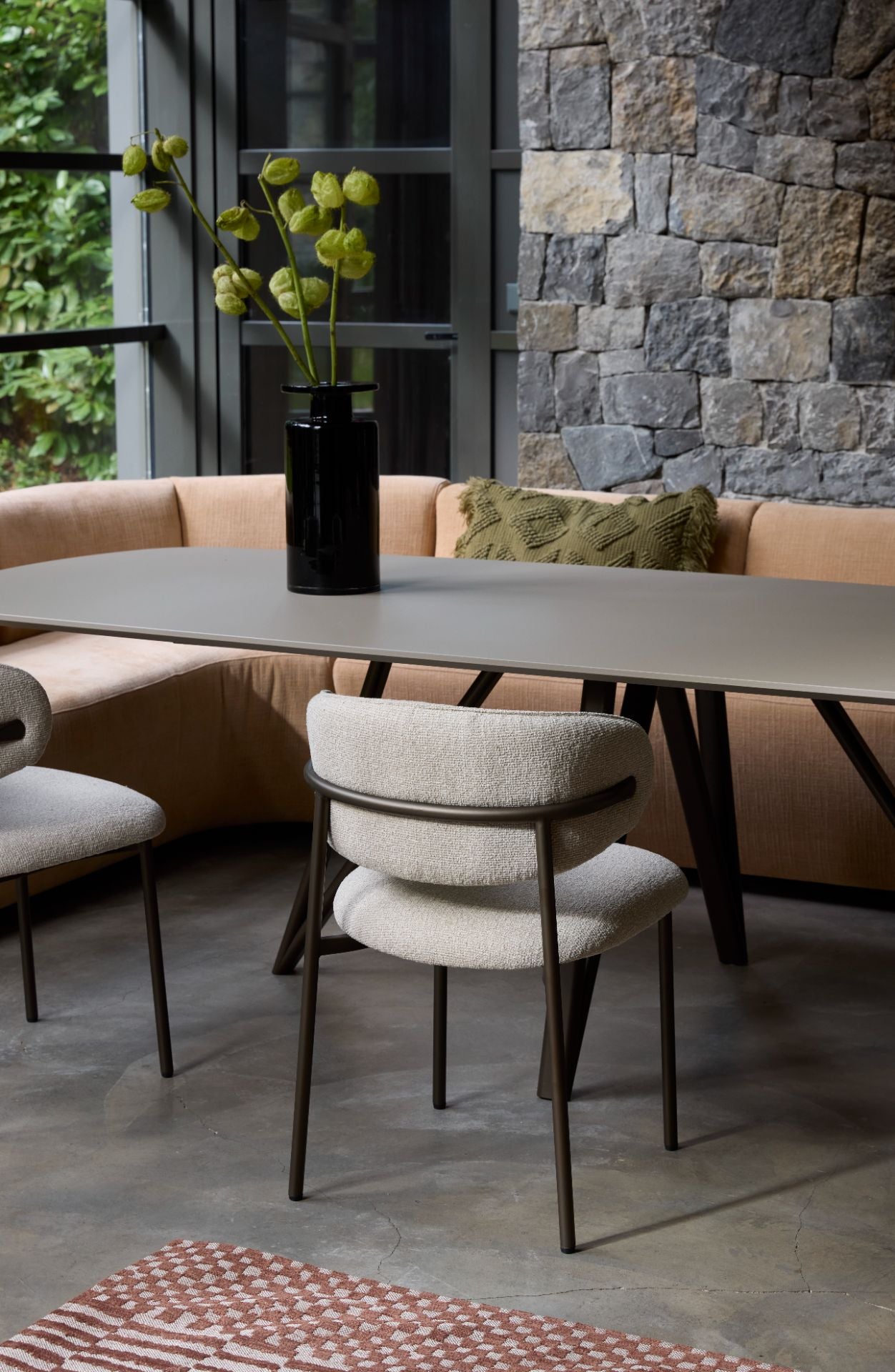 Dyyk Saba eetkamerstoel Lodge Blossom zwart