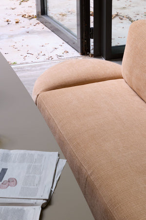 Dyyk Supermoon eetkamerbank hoekopstelling Be Cotton Almond