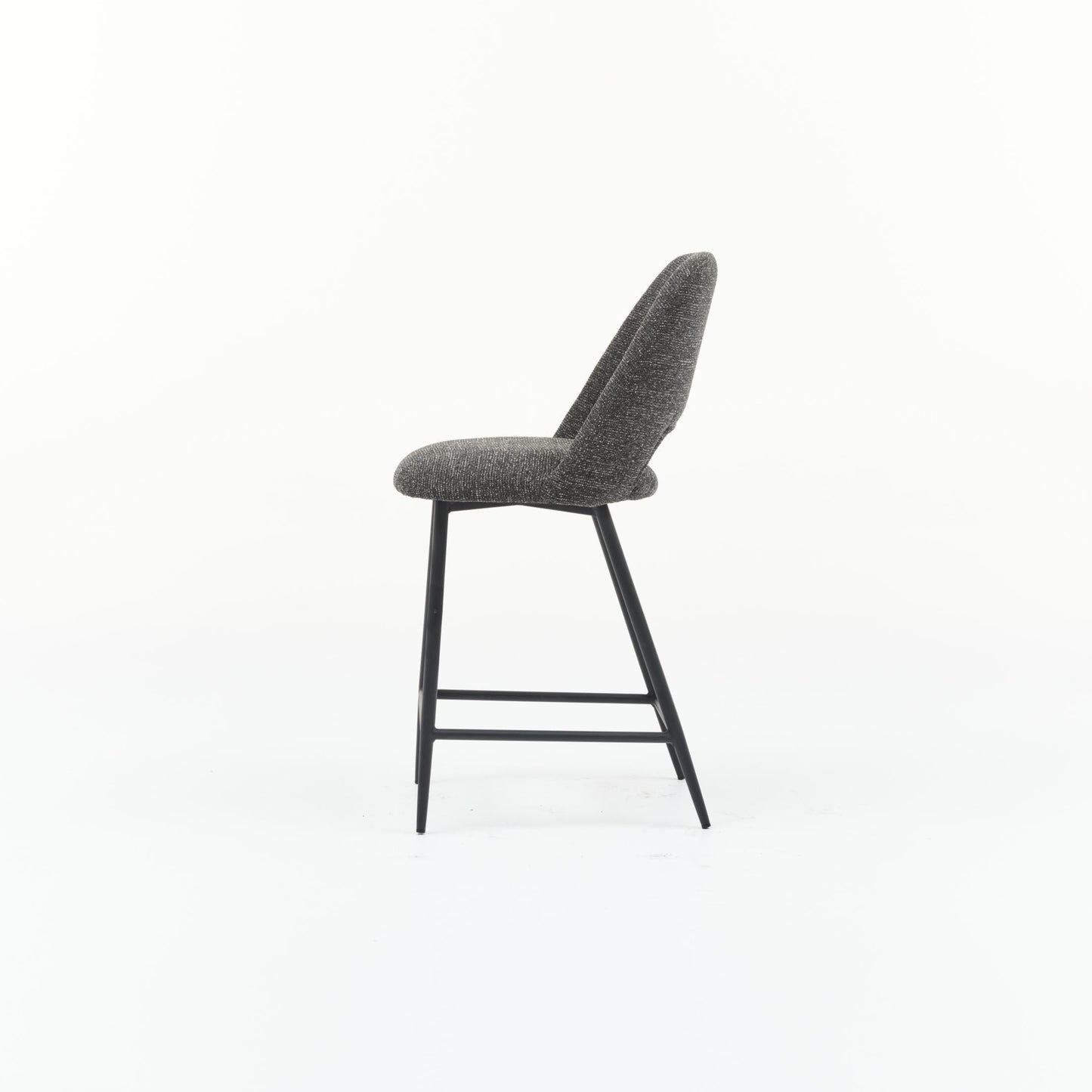 HelloChair HC53 Joku barkruk Sneak Antraciet vierpoot zwart