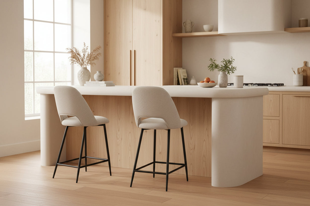 HelloChair HC53 Joku barkruk Sneak Naturel vierpoot zwart