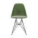Vitra Eames DSR eetkamerstoel vast zitkussen Forest zwart gepoedercoat