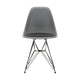 Vitra Eames DSR eetkamerstoel vast zitkussen Granite Grey zwart gepoedercoat