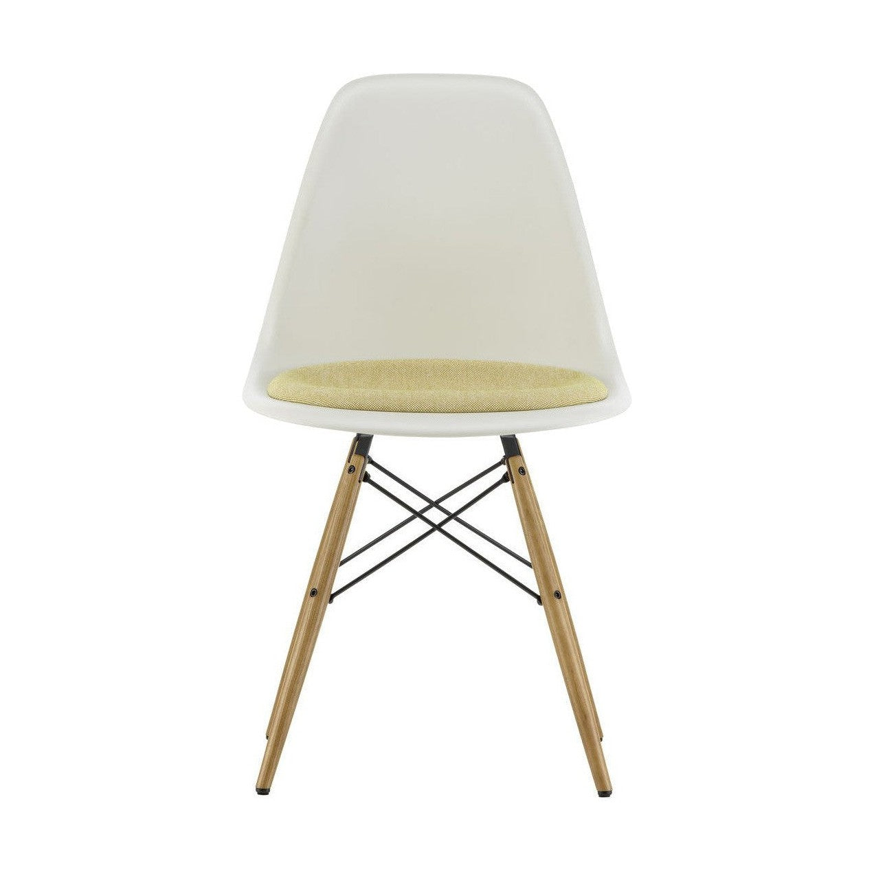 Vitra Eames DSW eetkamerstoel vast zitkussen Pebble esdoorn