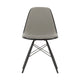 Vitra Eames DSW eetkamerstoel Deep Black gestoffeerd Checker zwart esdoorn