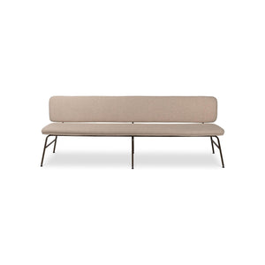 Dyyk Kobe eetkamerbank 160 cm zwart onderstel Glory Beige 05