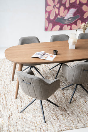 Eleonora Elijah eettafel 260x100 cm Bruin