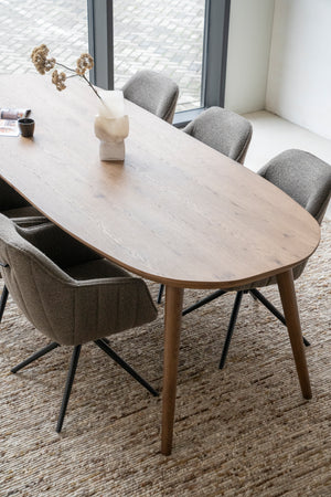 Eleonora Elijah eettafel 260x100 cm Bruin