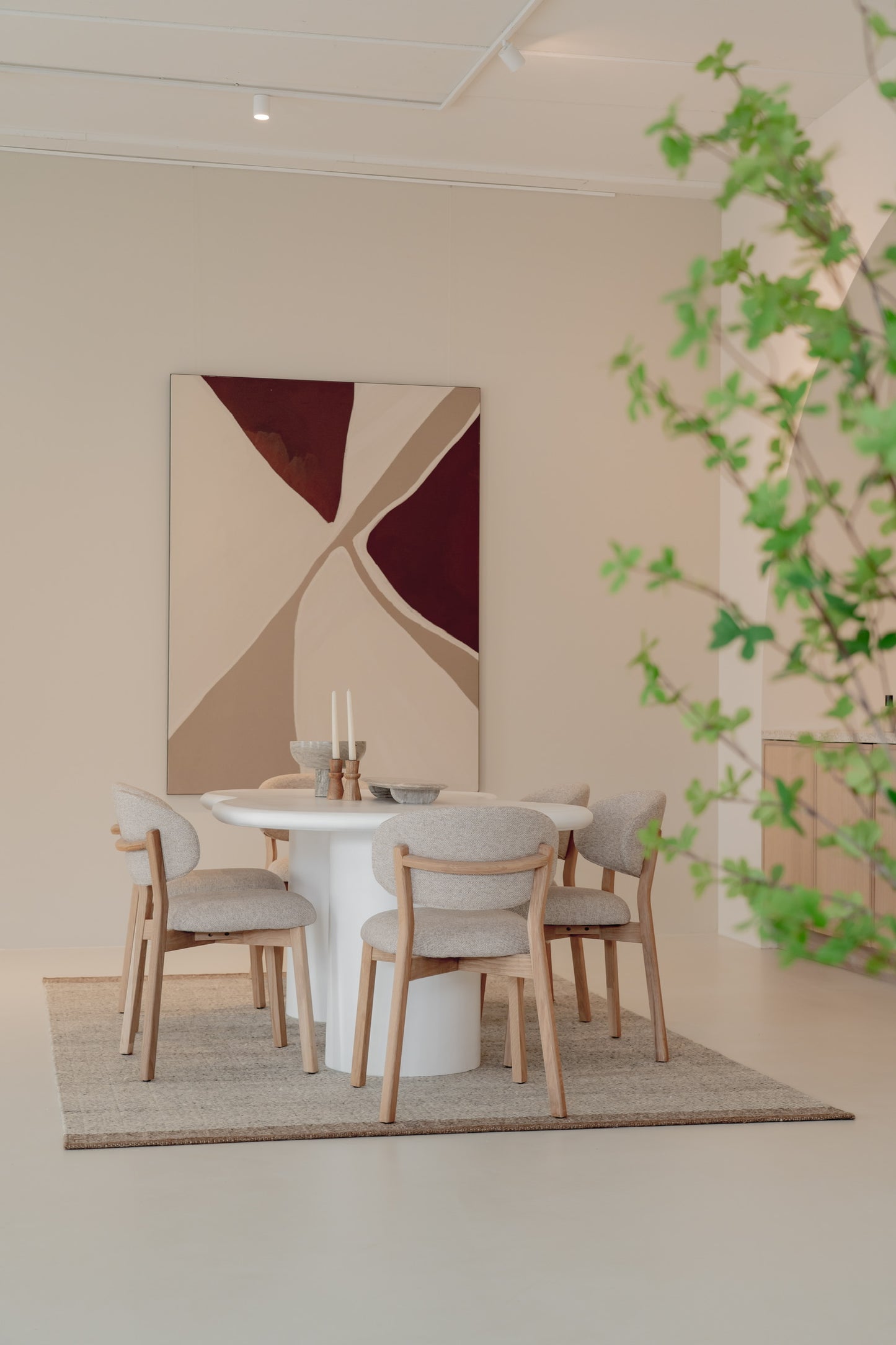 Eleonora Mikky eetkamerstoel naturel Moon Taupe