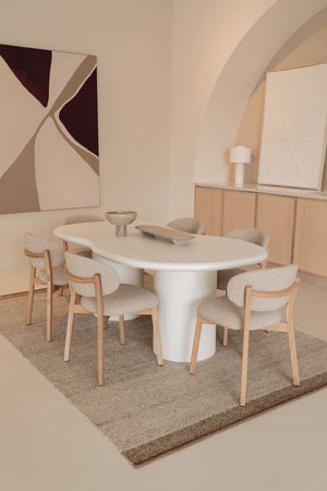 Eleonora Mikky eetkamerstoel naturel Moon Taupe