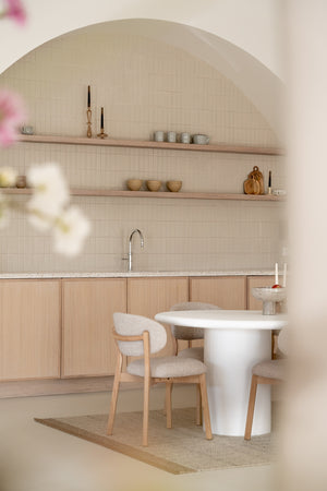 Eleonora Mikky eetkamerstoel naturel Moon Taupe