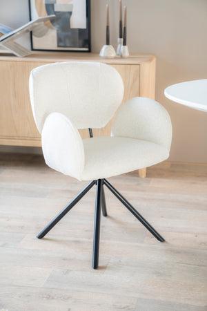 Eleonora Rosalin eetkamerstoel Beige