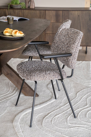 Eleonora Jon eetkamerstoel met arm Maywood Taupe