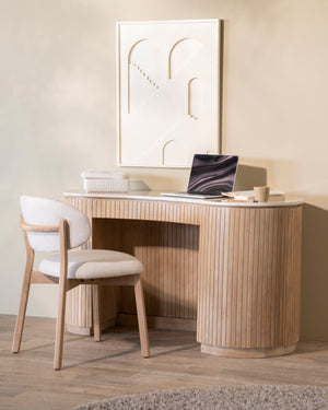 Eleonora Mikky eetkamerstoel naturel Moon Beige