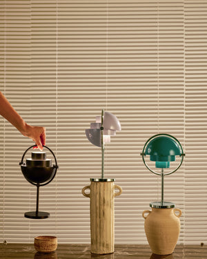 Gubi Multi-Lite portable lamp Brass / Pastel Gray