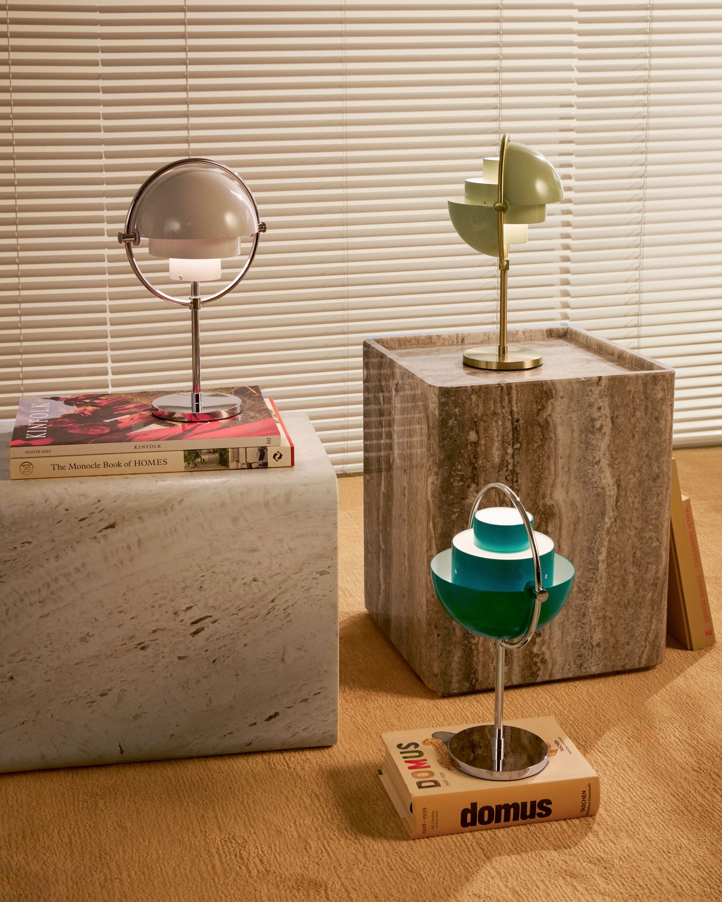 Gubi Multi-Lite portable lamp Chrome / Teal Green