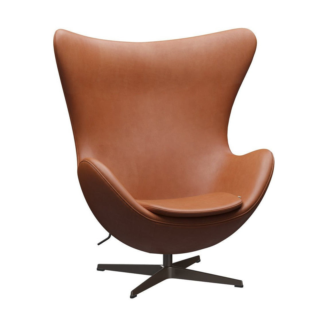 Fritz Hansen Egg 3316 fauteuil leder Bruin