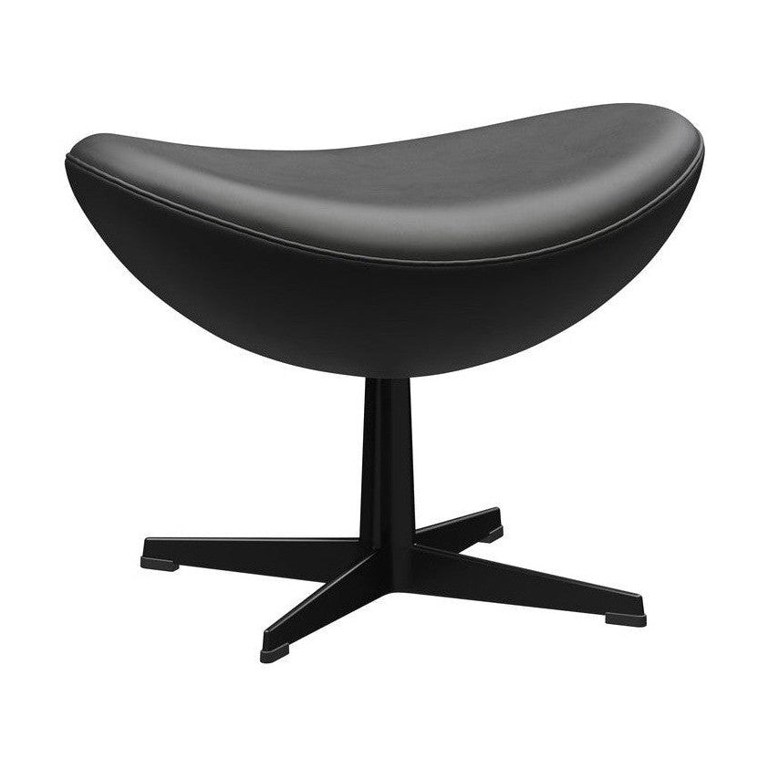 Fritz Hansen Egg 3327 hocker leder Zwart
