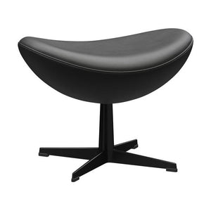 Fritz Hansen Egg 3327 hocker leder Zwart