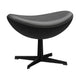 Fritz Hansen Egg 3327 hocker leder Zwart