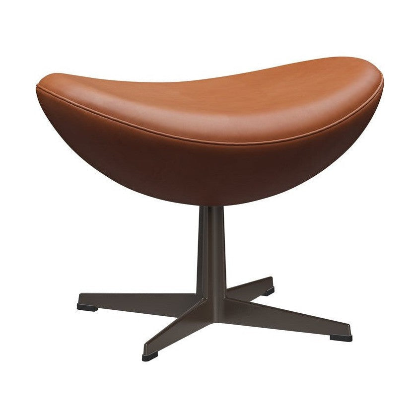 Fritz Hansen Egg 3327 hocker leder Bruin