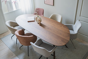 HelloChair HC04 Bloss eetkamerstoel vierpoot zwart Roze