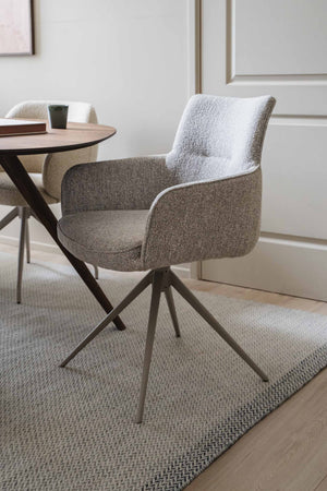 HelloChair HC10 Qube eetkamerstoel spinpoot bruin Lodge Clay/Challenger Shell
